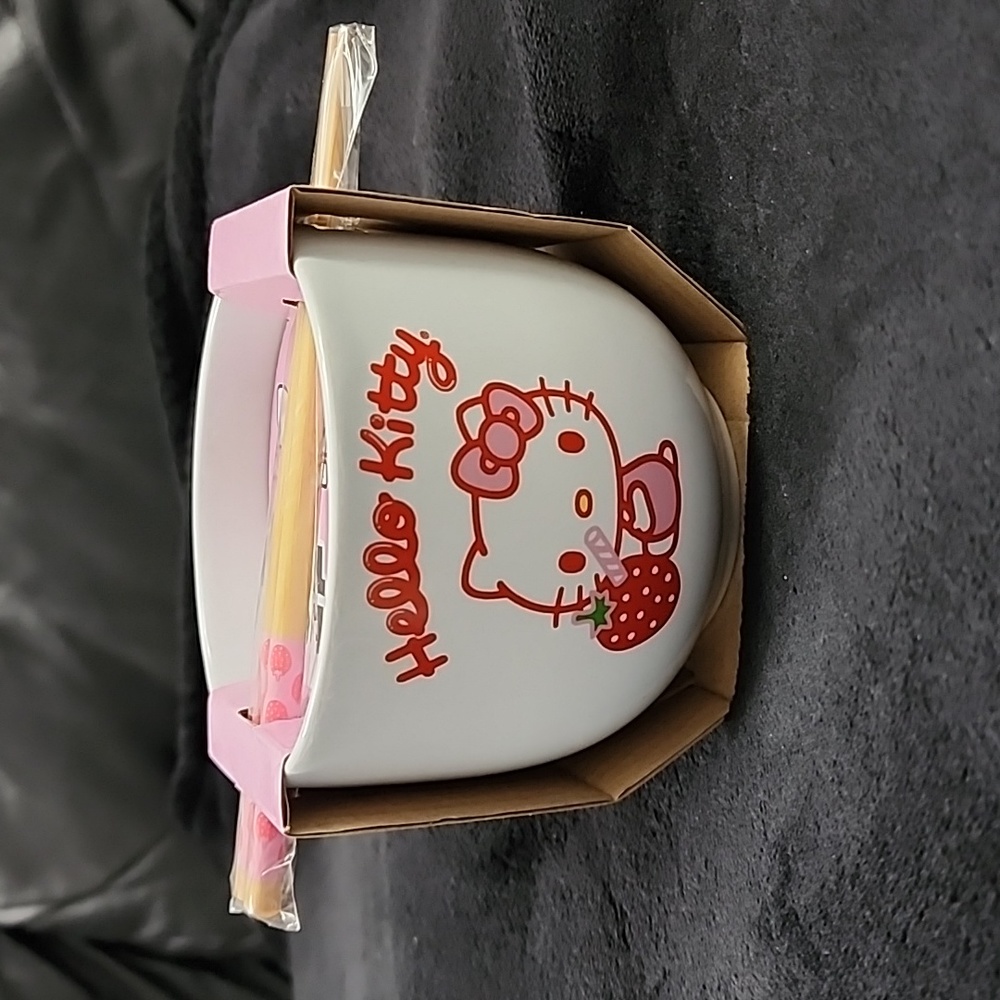 Sanrio/Hello Kitty Ceramic Bowl/Chopsticks Set